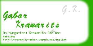 gabor kramarits business card